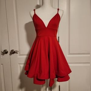 TOB Red A Line Dress